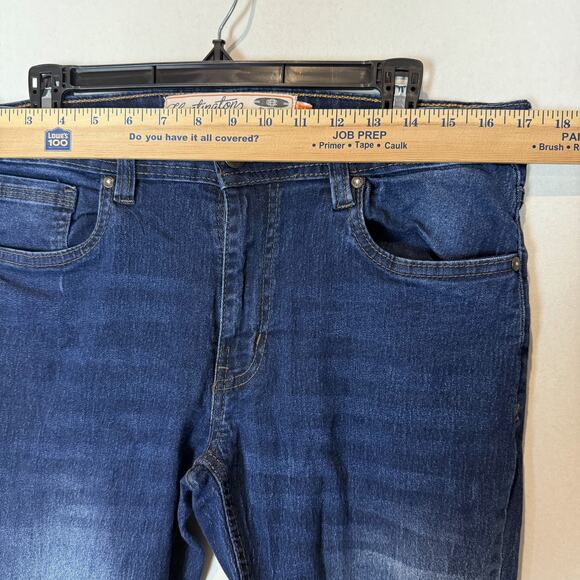 New Huntington BC Jeans Men 34x32 Blue Denim Stretch Zip Fly Mid-Rise Skinny Fit - Picture 11 of 14